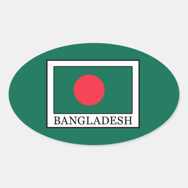 Bangladesh Oval Sticker (Front)