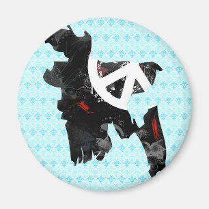 Bangladesh Trendy Peace Sign with Bangladeshi map Magnet