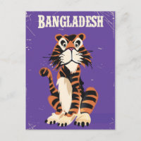 Bangladesh Vintage travel poster cartoon