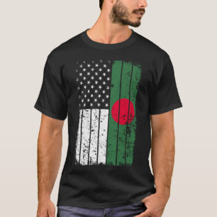Bangladeshi American Flag T Shirt - Bangladesh USA