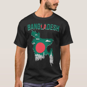 Bangladeshi  Bangladesh Country Map Flag T-Shirt
