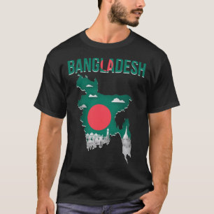 Bangladeshi  Bangladesh Country Map Flag T-Shirt