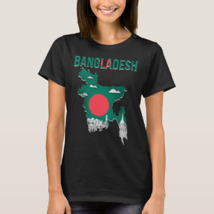 Bangladeshi Bangladesh Country Map Flag T-Shirt