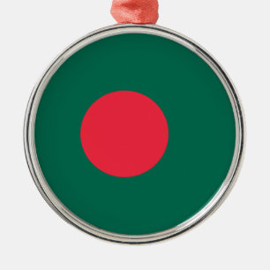 Bangladeshi Flag (Bangladesh) Metal Tree Decoration