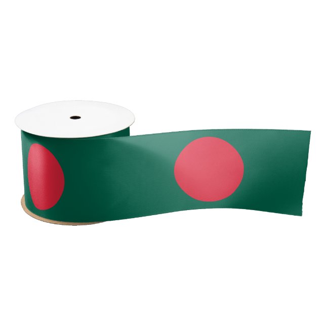 Bangladeshi Flag (Bangladesh) Satin Ribbon (Spool)