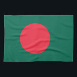 Bangladeshi Flag (Bangladesh) Tea Towel<br><div class="desc">This design features the national flag of Bangladesh (officially known as the People's Republic of Bangladesh), which is a country in South Asia. Bangladesh is among the most densely populated countries in the world. Bangladesh shares land borders with India to the west, north, and east, and Myanmar to the southeast;...</div>