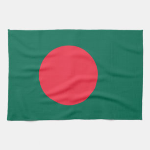Bangladeshi Flag (Bangladesh) Tea Towel