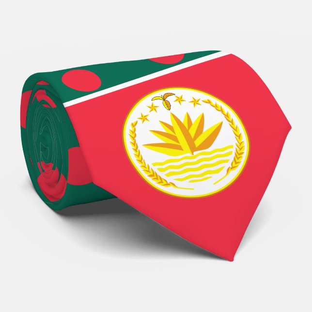 Bangladeshi Flag & National Emblem, Bangladesh Tie (Rolled)