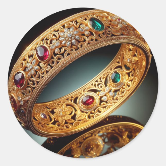 Bangle design  classic round sticker (Front)