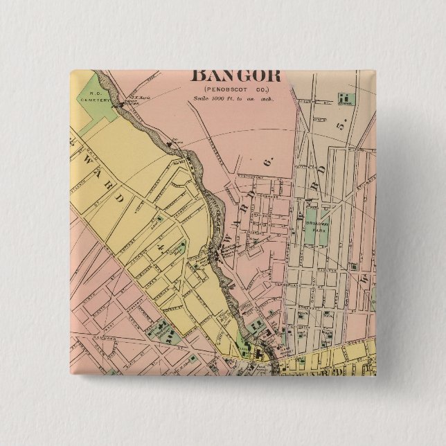 Bangor, Brewer 15 Cm Square Badge (Front)