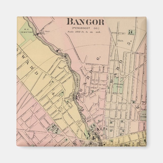 Bangor, Brewer, Maine Magnet (Front)