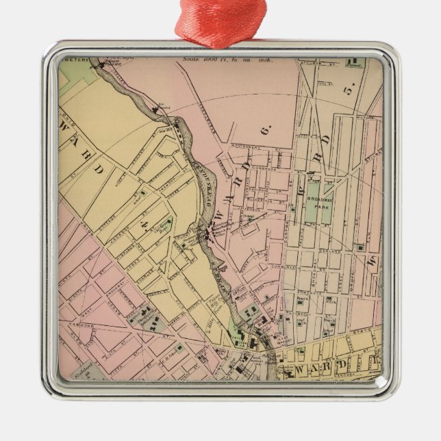 Bangor, Brewer, Maine Metal Tree Decoration (Front)