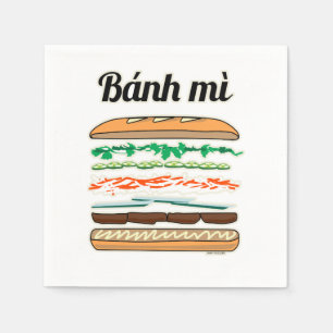 Banh Mi Vietnamese sandwich French bread baguette Napkin