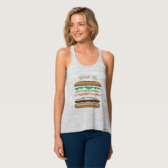 Banh Mi Vietnamese sandwich French bread baguette Singlet (Front Full)