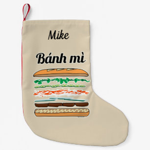 Banh Mi Vietnamese sandwich French bread baguette Small Christmas Stocking