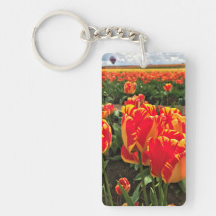 Banja Luka Tulips with Hot Air Balloon Key Ring