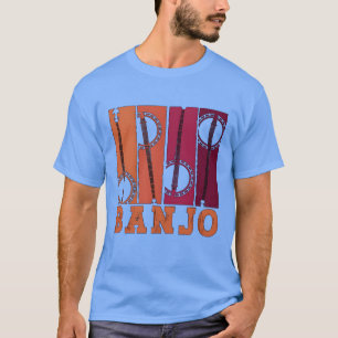 Banjo Acoustic Musical Instrument Loves Folk Music T-Shirt