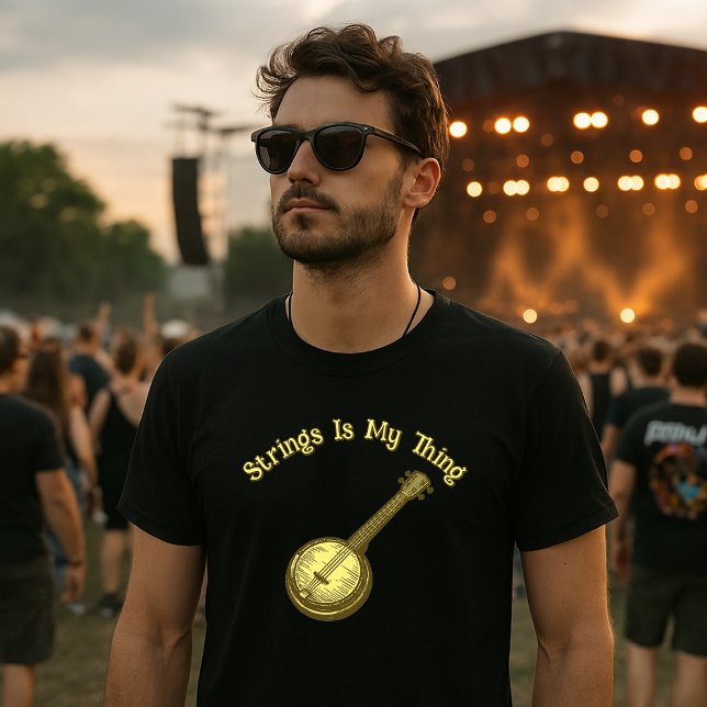 Banjo Bluegrass Folk Music Strings T-Shirt (Creator Uploaded)