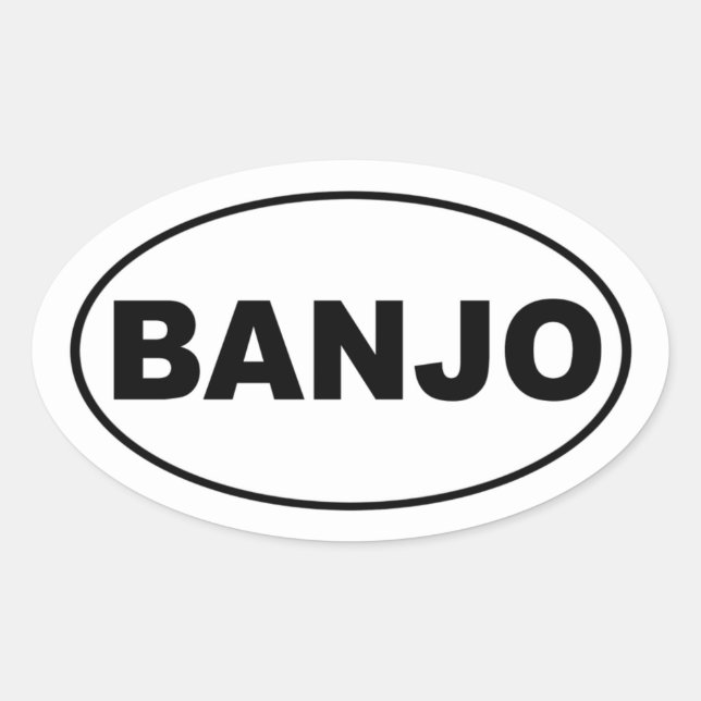 Banjo Bumper Sticker (Front)