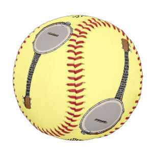 Banjo cartoon illustration baseball