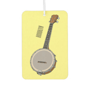 Banjo cartoon illustration car air freshener