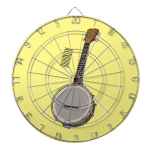 Banjo cartoon illustration  dartboard