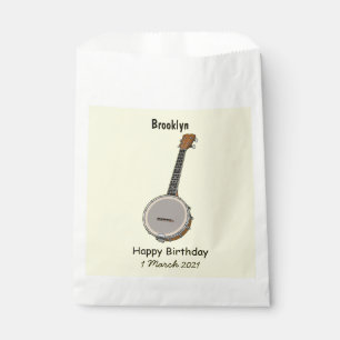 Banjo cartoon illustration favour bags