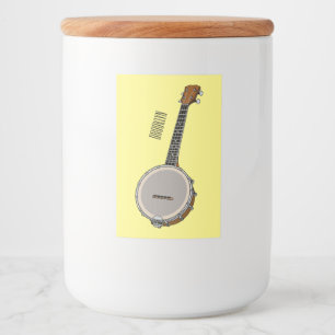 Banjo cartoon illustration food label