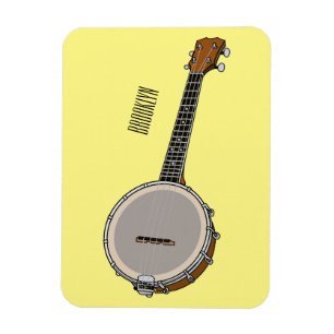 Banjo cartoon illustration magnet