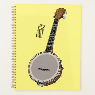 Banjo cartoon illustration planner