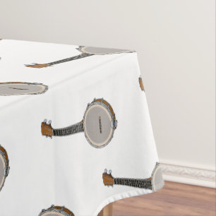 Banjo cartoon illustration  tablecloth