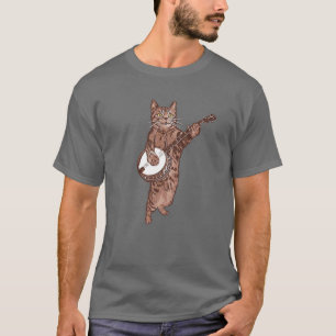 Banjo Cat! Funny Bluegrass Country Folk Music Vint T-Shirt