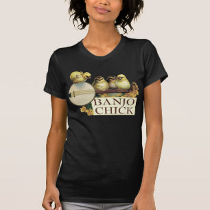 Banjo Chick Ladies dark short sleeve T-Shirt