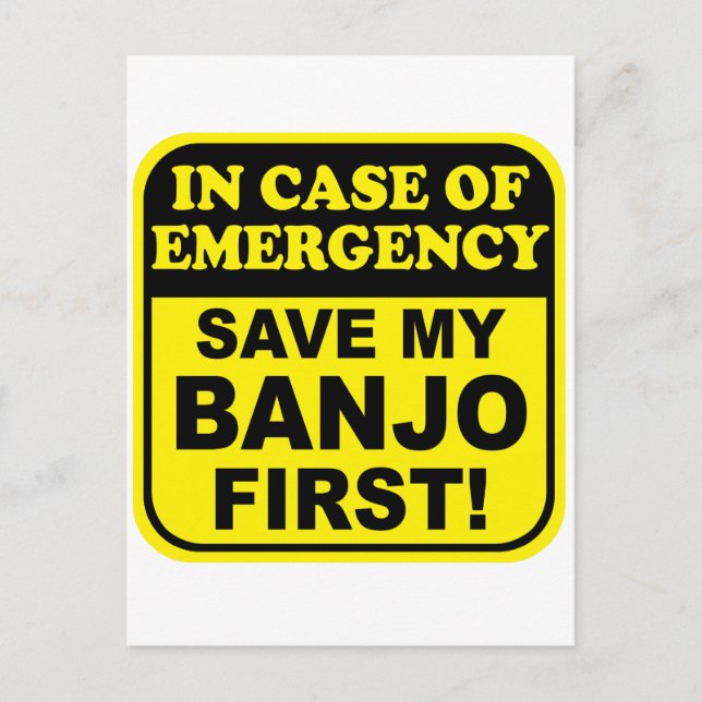 Banjo Emergency Postcard (Front)