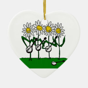 Banjo Flowers Ceramic Tree Decoration