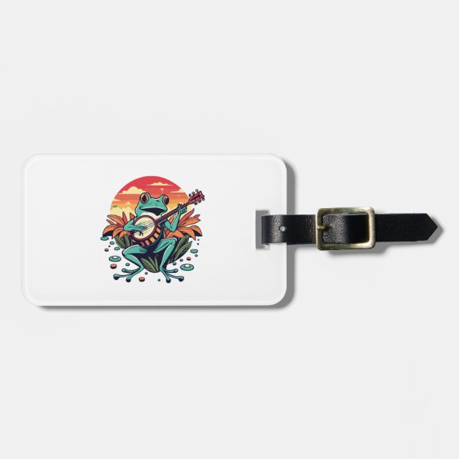 Banjo Frog Luggage Tag (Front Horizontal)