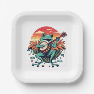 Banjo Frog Paper Plate