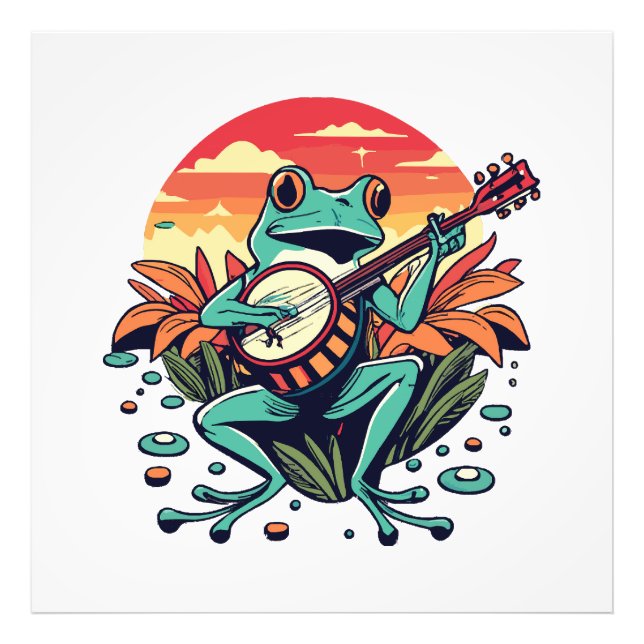 Banjo Frog Photo Print (Front)