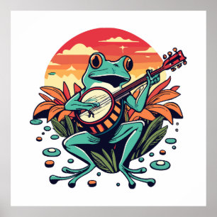 Banjo Frog Poster