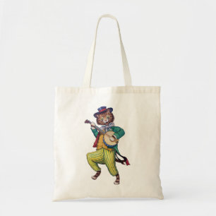 Banjo (Guitar) Player Cat, Louis Wain Tote Bag
