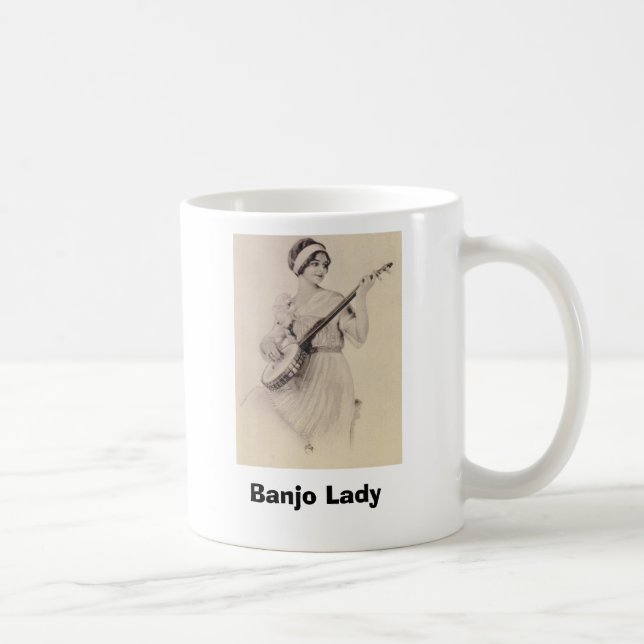 Banjo Lady, Banjos Rule Coffee Mug (Right)