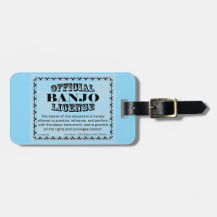 Banjo License Luggage Tag