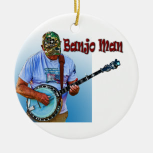 BANJO MAN CERAMIC TREE DECORATION