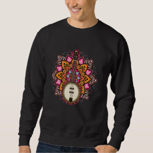 Banjo Mandala Music Genre Musician Country Music B Sweatshirt