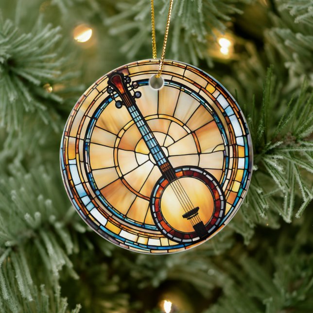 Banjo Music  Ceramic Tree Decoration (Tree)