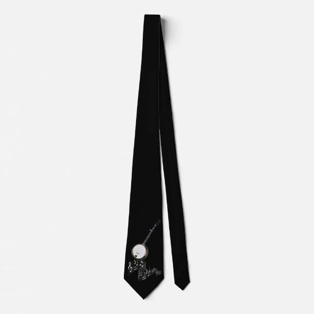 BANJO & MUSIC NOTES TIE (Front)