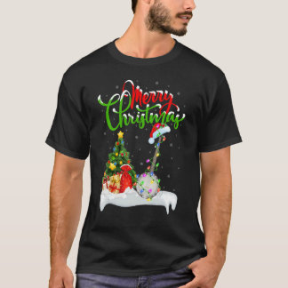 Banjo Music   Xmas Decorations Santa Banjo Christm T-Shirt