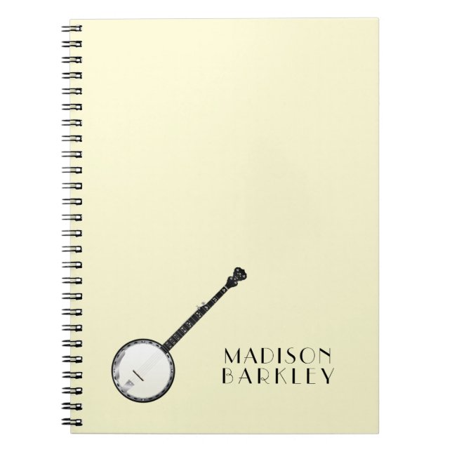 Banjo Musician Music Teacher Notebook (Front)