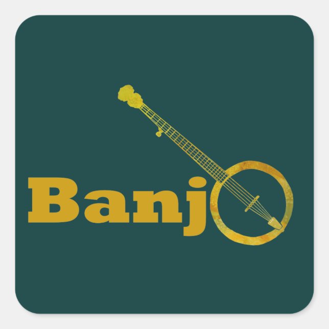 Banjo O Square Sticker (Front)