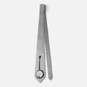BANJO --ON BRUSHED PEWER TIE
